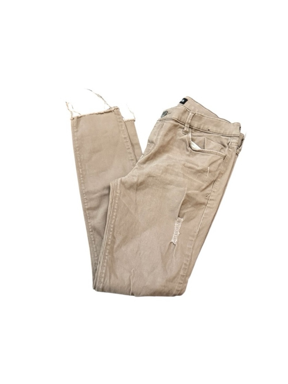 Express Beige Distressed Skinny Jeggings - Picture 7 of 7